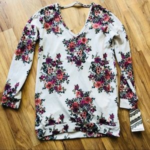 Floral Tunic Sweater